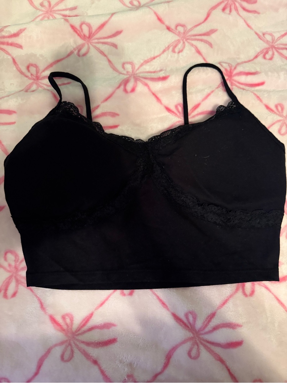 No Boundaries Black Lace-Trim Bralette